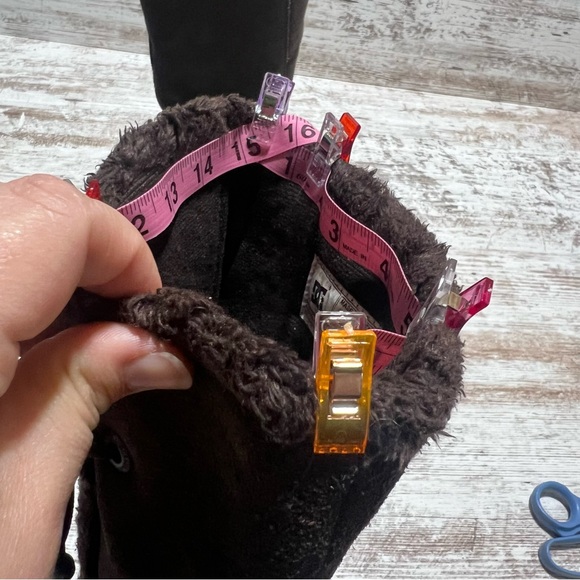 Y2K Women's DC Gondola Skater Dark Brown Suede Leather Winter Boots size 8 - Picture 7 of 9